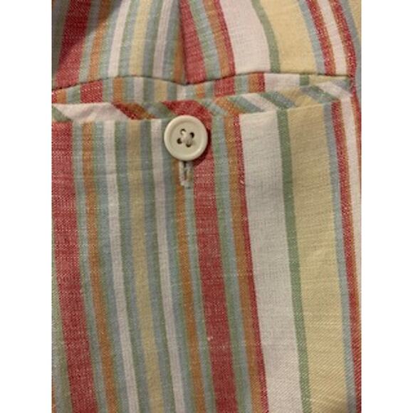 Larry Levine Sport Cream/Stripe Linen/Rayon Lined Womens 12 - Picture 4 of 7